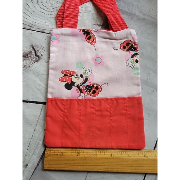 Minnie Mouse Crayon Holder Coloring Tote Bag Handmade Childrens Bag - Picture 4 of 7